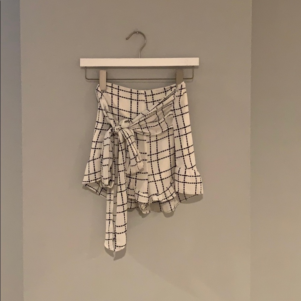 Printed high wasted shorts